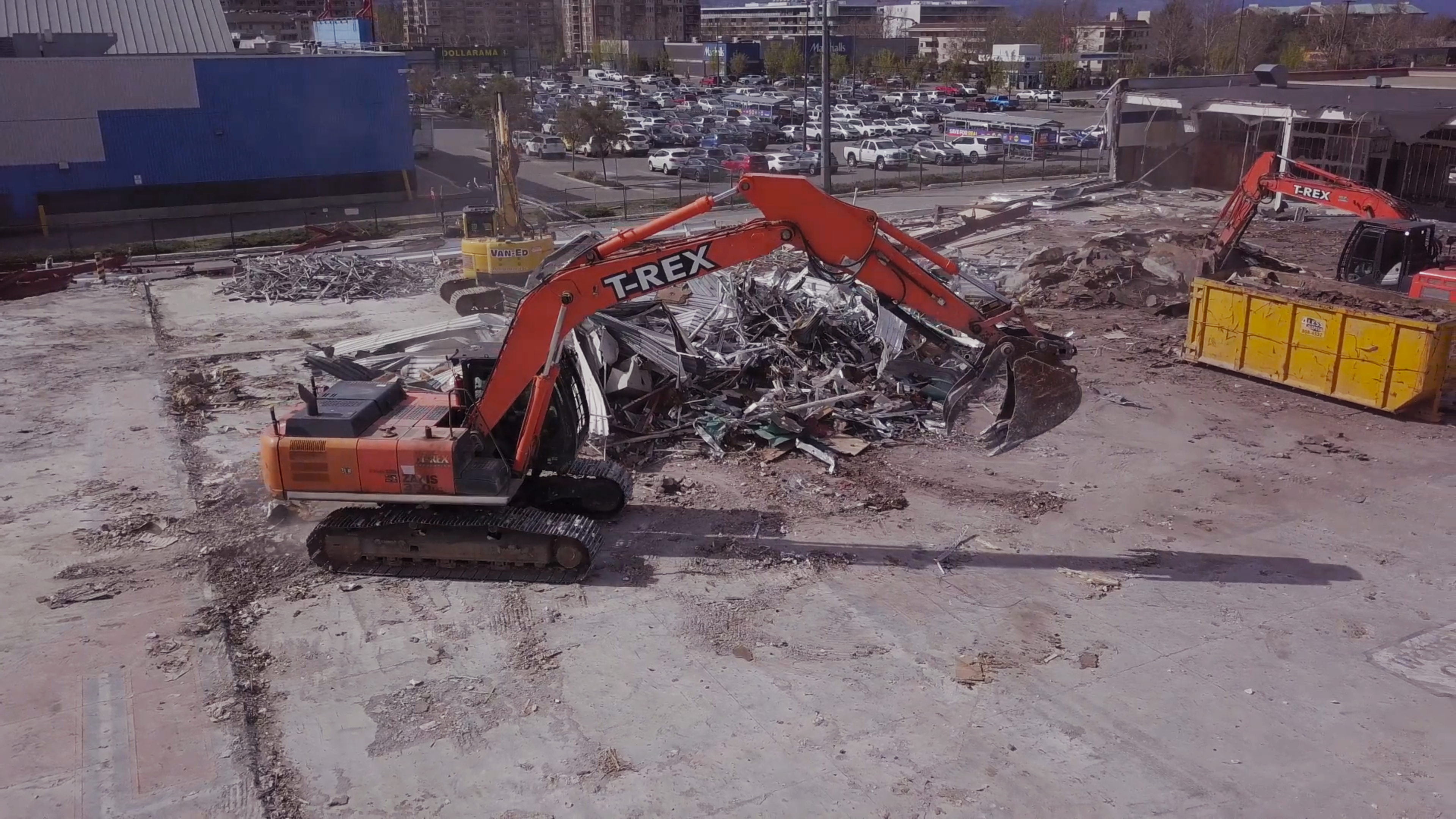 Demolition in action