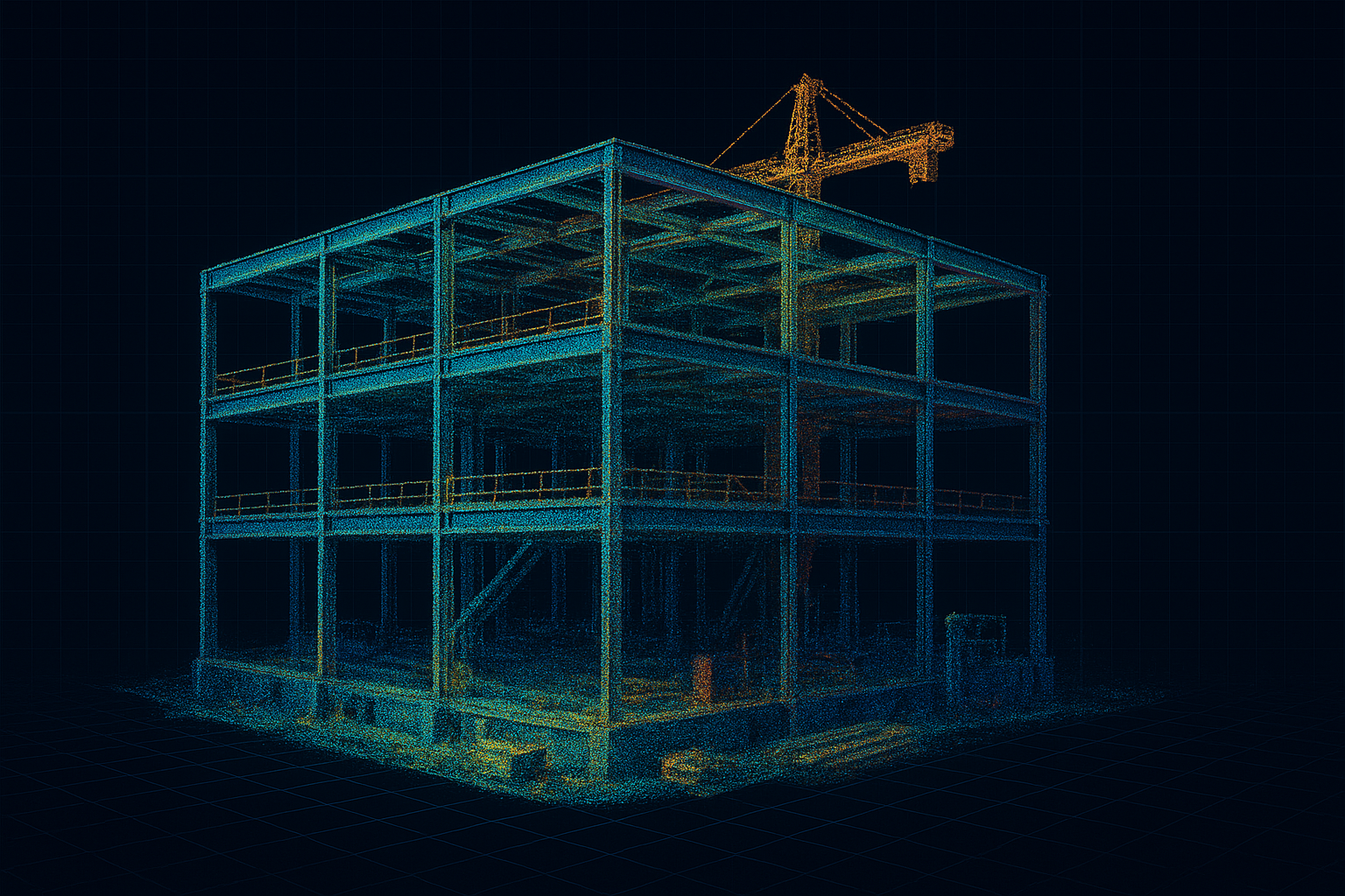 3D model of a construction site
