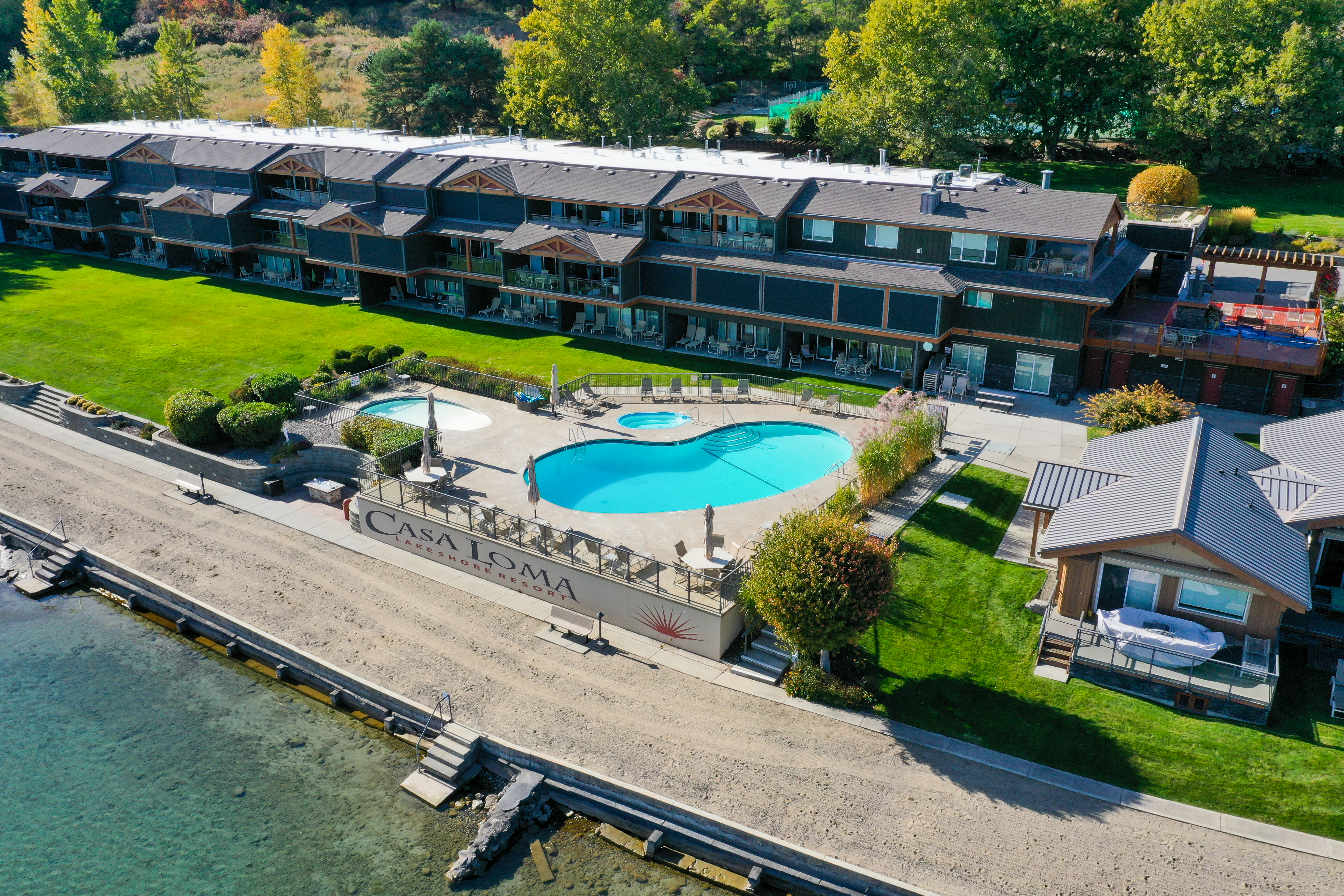 Aerial view of a luxury home